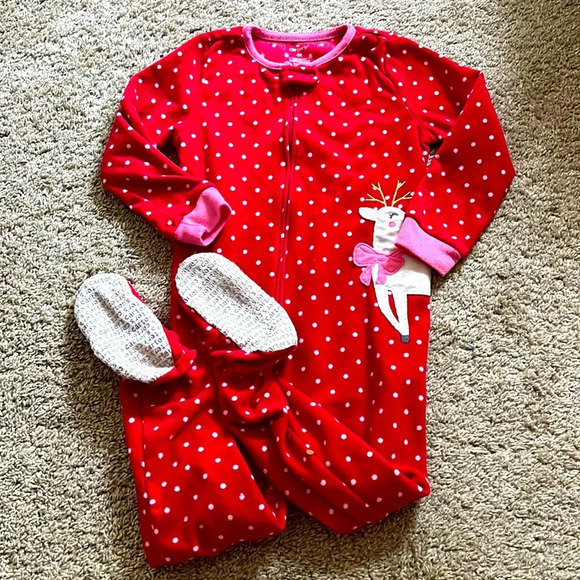 Carter's Other - Footie pj reindeer